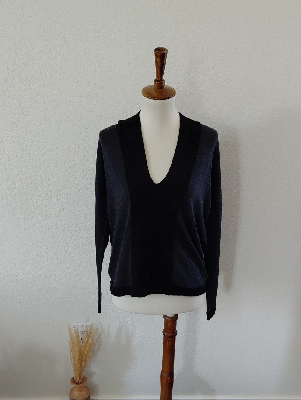 Nordstrom Label & Thread Merino Wool Knit V-neck Blouse